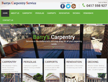 Tablet Screenshot of barryscarpentry.com.au